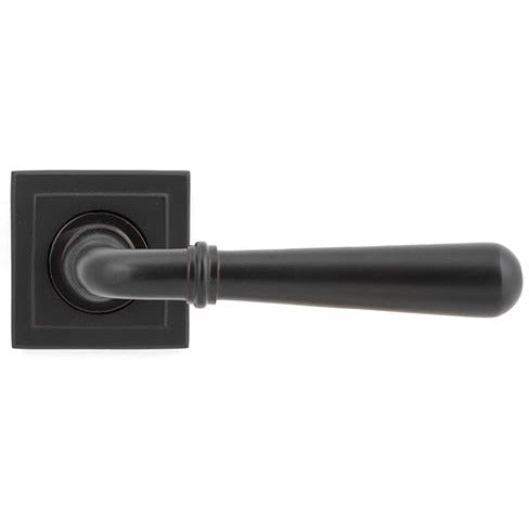 From The Anvil - Newbury Lever on Rose Set (Square) - Unsprung - Aged Bronze - 50032 - Choice Handles