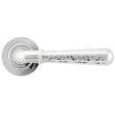 From The Anvil - Hammered Newbury Lever on Rose Set (Plain) - Unsprung - Polished Chrome - 50041 - Choice Handles