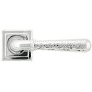 From The Anvil - Hammered Newbury Lever on Rose Set (Square) - Unsprung - Polished Chrome - 50044 - Choice Handles