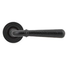 From The Anvil - Hammered Newbury Lever on Rose Set (Plain) - Unsprung - Aged Bronze - 50049 - Choice Handles