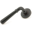 From The Anvil - Hammered Newbury Lever on Rose Set (Plain) - Unsprung - Aged Bronze - 50049 - Choice Handles