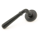 From The Anvil - Hammered Newbury Lever on Rose Set (Art Deco) - Unsprung - Aged Bronze - 50050 - Choice Handles