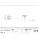 From The Anvil - Avon Round Lever on Rose Set (Art Deco) - Unsprung - Aged Bronze - 50058 - Choice Handles