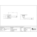 From The Anvil - Avon Round Lever on Rose Set (Square) - Unsprung - Polished Bronze - 50064 - Choice Handles