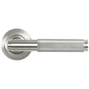 From The Anvil - Brompton Lever on Rose Set (Art Deco) - Unsprung - Satin Marine SS (316) - 50066 - Choice Handles