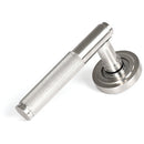 From The Anvil - Brompton Lever on Rose Set (Art Deco) - Unsprung - Satin Marine SS (316) - 50066 - Choice Handles