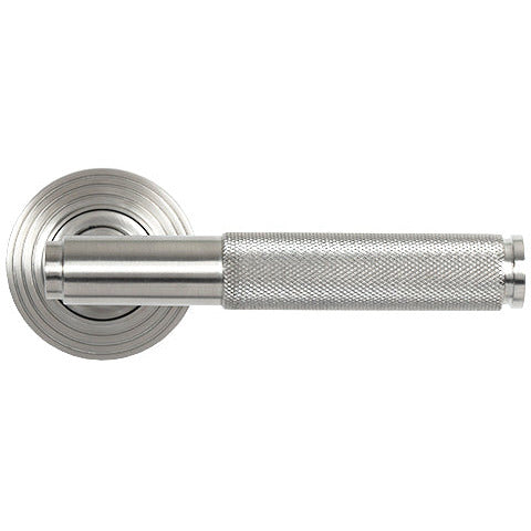 From The Anvil - Brompton Lever on Rose Set (Beehive) - Unsprung - Satin Marine SS (316) - 50067 - Choice Handles