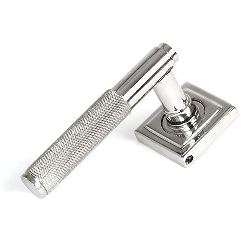 From The Anvil - Brompton Lever on Rose Set (Square) - Unsprung - Satin Marine SS (316) - 50068 - Choice Handles