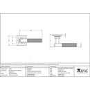 From The Anvil - Brompton Lever on Rose Set (Square) - Unsprung - Polished Marine SS (316) - 50072 - Choice Handles