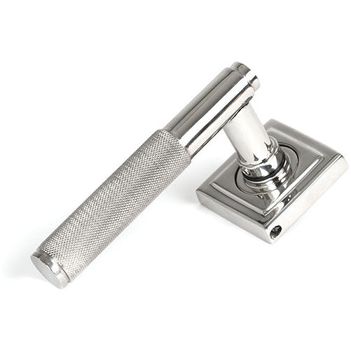From The Anvil - Brompton Lever on Rose Set (Square) - Unsprung - Polished Marine SS (316) - 50072 - Choice Handles