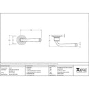 From The Anvil - Avon Round Lever on Rose Set (Art Deco) - Unsprung - Satin Marine SS (316) - 50074 - Choice Handles