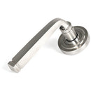 From The Anvil - Avon Round Lever on Rose Set (Art Deco) - Unsprung - Satin Marine SS (316) - 50074 - Choice Handles