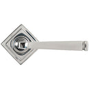 From The Anvil - Avon Round Lever on Rose Set (Square) - Unsprung - Polished Marine SS (316) - 50080 - Choice Handles
