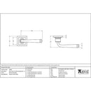 From The Anvil - Avon Round Lever on Rose Set (Square) - Unsprung - Polished Marine SS (316) - 50080 - Choice Handles