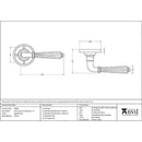 From The Anvil - Hinton Lever on Rose Set - Unsprung - Aged Bronze - 50084 - Choice Handles