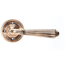 From The Anvil - Hinton Lever on Rose Set - Unsprung - Polished Bronze - 50085 - Choice Handles