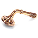 From The Anvil - Reeded Lever on Rose Set - Unsprung - Polished Bronze - 50090 - Choice Handles