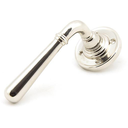 From The Anvil - Newbury Lever on Rose Set - Unsprung - Polished Nickel - 50092 - Choice Handles
