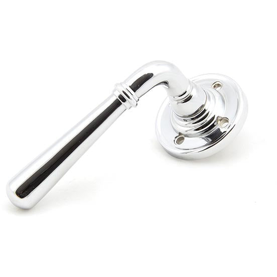 From The Anvil - Newbury Lever on Rose Set - Unsprung - Polished Chrome - 50093 - Choice Handles