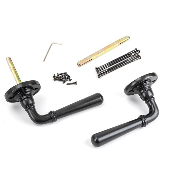 From The Anvil - Newbury Lever on Rose Set - Unsprung - Aged Bronze - 50094 - Choice Handles
