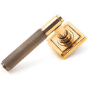 From The Anvil - Brompton Lever on Rose Set (Square) - Unsprung - Polished Bronze - 50106 - Choice Handles