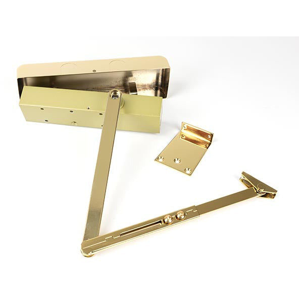 From The Anvil - Size 2-5 Door Closer & Cover - Polished Brass - 50108 - Choice Handles