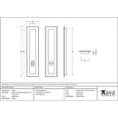 From The Anvil - 250mm Art Deco Rectangular Pull - Privacy Set - Aged Bronze - 50121 - Choice Handles