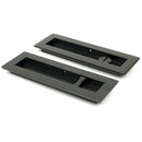 From The Anvil - 175mm Plain Rectangular Pull - Privacy Set - Aged Bronze - 50122 - Choice Handles