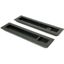 From The Anvil - 250mm Plain Rectangular Pull - Privacy Set - Aged Bronze - 50123 - Choice Handles