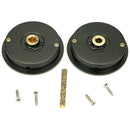 From The Anvil - 60mm Art Deco Round Pull - Privacy Set - Aged Bronze - 50128 - Choice Handles