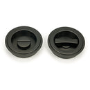 From The Anvil - 60mm Art Deco Round Pull - Privacy Set - Aged Bronze - 50128 - Choice Handles