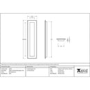 From The Anvil - 250mm Art Deco Rectangular Pull - Polished Bronze - 50135 - Choice Handles