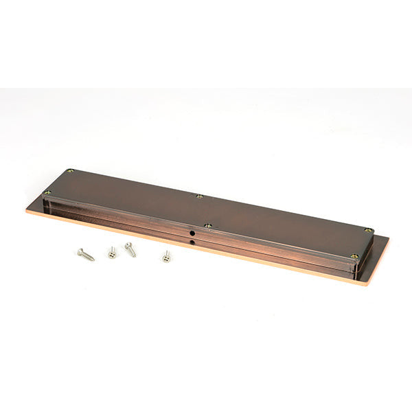 From The Anvil - 250mm Plain Rectangular Pull - Polished Bronze - 50137 - Choice Handles
