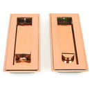 From The Anvil - 175mm Art Deco Rectangular Pull -Privacy Set - Polished Bronze - 50138 - Choice Handles