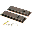 From The Anvil - 175mm Art Deco Rectangular Pull -Privacy Set - Polished Bronze - 50138 - Choice Handles