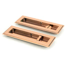 From The Anvil - 175mm Art Deco Rectangular Pull -Privacy Set - Polished Bronze - 50138 - Choice Handles