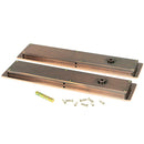 From The Anvil - 250mm Art Deco Rectangular Pull -Privacy Set - Polished Bronze - 50139 - Choice Handles
