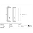 From The Anvil - 250mm Art Deco Rectangular Pull -Privacy Set - Polished Bronze - 50139 - Choice Handles