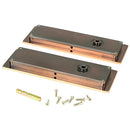 From The Anvil - 175mm Plain Rectangular Pull - Privacy Set - Polished Bronze - 50140 - Choice Handles