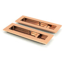 From The Anvil - 175mm Plain Rectangular Pull - Privacy Set - Polished Bronze - 50140 - Choice Handles