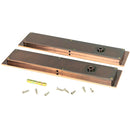 From The Anvil - 250mm Plain Rectangular Pull - Privacy Set - Polished Bronze - 50141 - Choice Handles