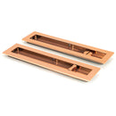 From The Anvil - 250mm Plain Rectangular Pull - Privacy Set - Polished Bronze - 50141 - Choice Handles
