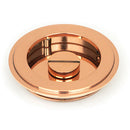 From The Anvil - 75mm Art Deco Round Pull - Privacy Set - Polished Bronze - 50147 - Choice Handles