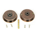 From The Anvil - 60mm Plain Round Pull - Privacy Set - Polished Bronze - 50148 - Choice Handles