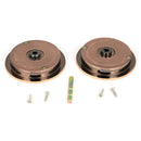 From The Anvil - 75mm Plain Round Pull - Privacy Set - Polished Bronze - 50149 - Choice Handles