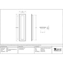 From The Anvil - 250mm Art Deco Rectangular Pull - Polished Nickel - 50153 - Choice Handles