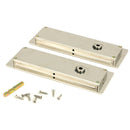 From The Anvil - 175mm Art Deco Rectangular Pull -Privacy Set - Polished Nickel - 50156 - Choice Handles