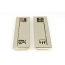 From The Anvil - 250mm Art Deco Rectangular Pull -Privacy Set - Polished Nickel - 50157 - Choice Handles