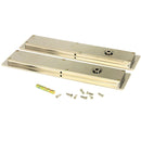 From The Anvil - 250mm Art Deco Rectangular Pull -Privacy Set - Polished Nickel - 50157 - Choice Handles