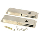 From The Anvil - 175mm Plain Rectangular Pull - Privacy Set - Polished Nickel - 50158 - Choice Handles